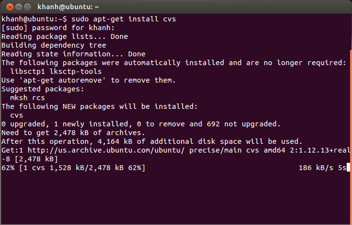 Cài đặt CVS server trên Ubuntu