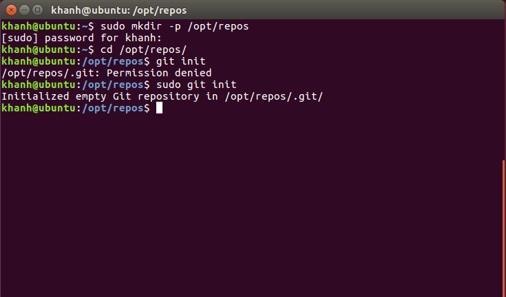 Cài đặt GIT server trên Ubuntu