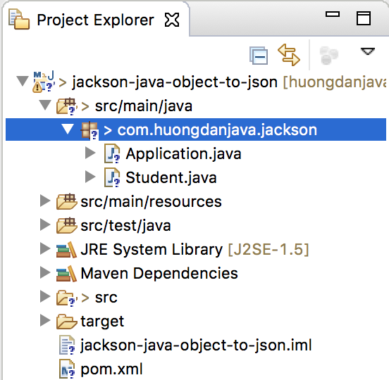 Chuyển đổi đối tượng Java sang chuỗi JSON sử dụng thư viện Jackson