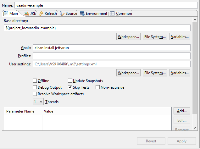 Tạo và chạy một ứng dụng sử dụng Vaadin framework trong Eclipse sử dụng Vaadin plugin