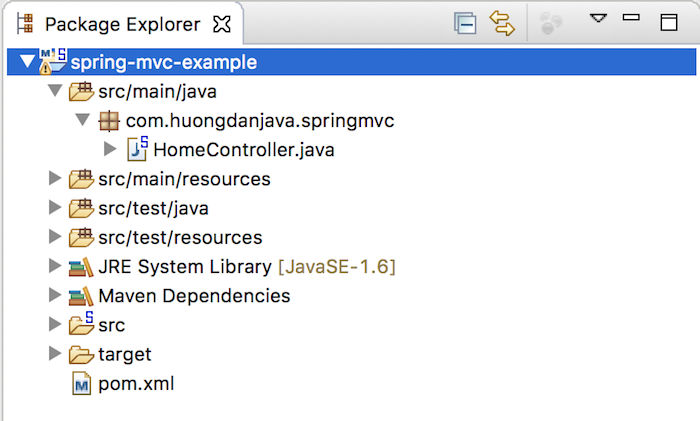 spring mvc project in sts