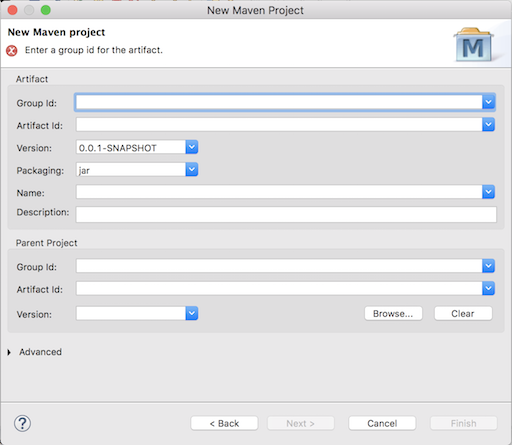 Create new Maven project in Eclipse