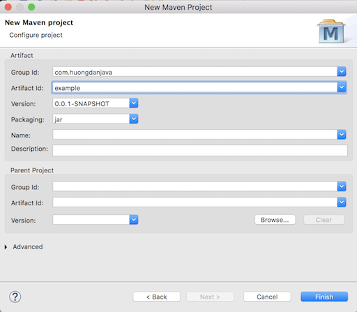 Create new Maven project in Eclipse