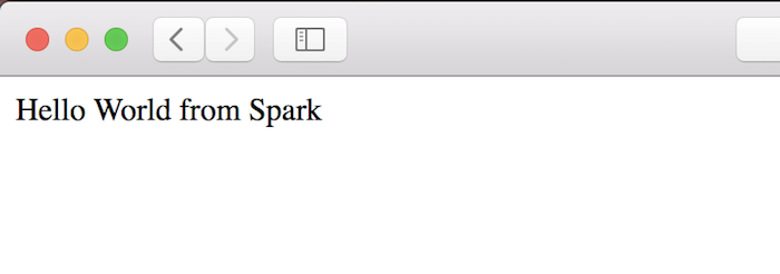 Hello World with Spark framework