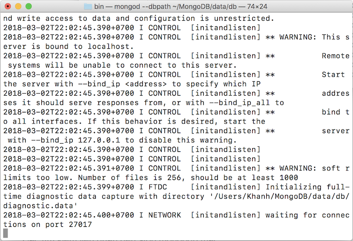 mongodb mac shutdown