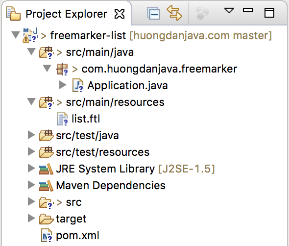Output a List using Apache FreeMarker
