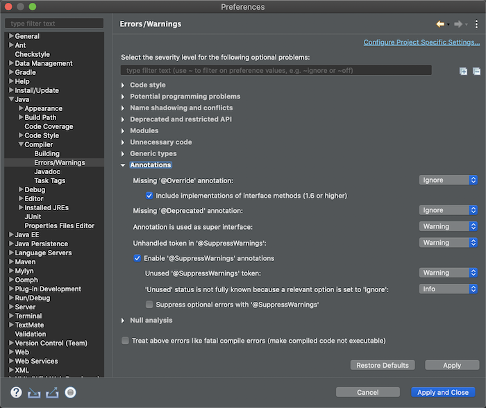 Setting up Eclipse IDE for first time