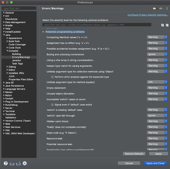 Setting up Eclipse IDE for first time