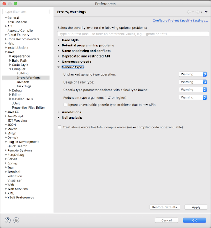 Setting up Eclipse IDE for first time