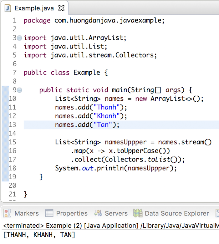 Chuyển đổi đối tượng sang kiểu dữ liệu khác sử dụng Lambda Expression và Stream trong Java