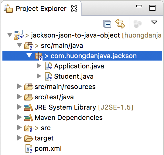 Convert JSON to Java object using Jackson