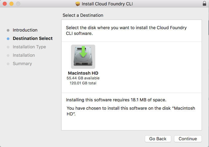 Cài đặt Cloud Foundry Command Line Interface trên macOS