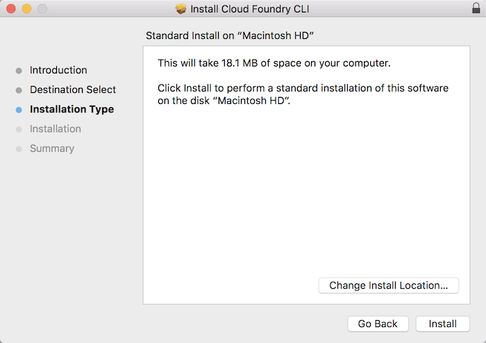 Cài đặt Cloud Foundry Command Line Interface trên macOS