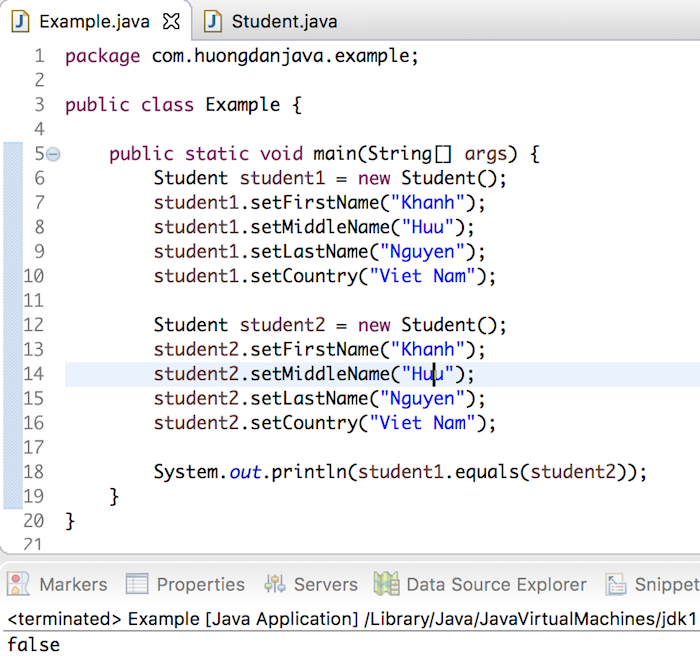 equals() and hashCode() methods in Java
