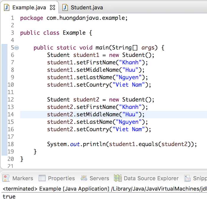 equals() and hashCode() methods in Java