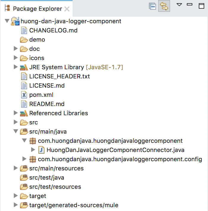 Huong Dan Java Logger - Part 1 - Initialize Anypoint Connector Project for Logger