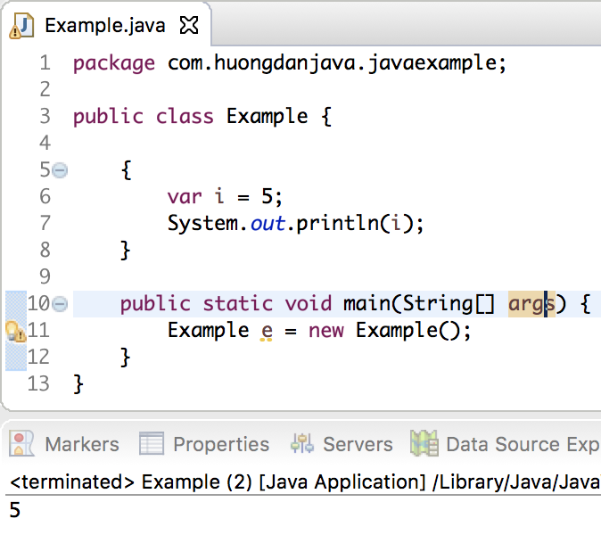 Local Variable Type Inference in Java