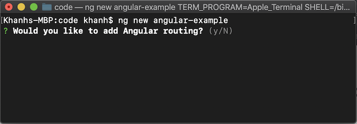 Tạo mới Angular project sử dụng Angular CLI