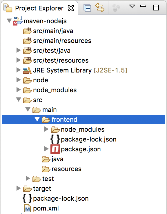 Quản lý Node.js dependencies với frontend-maven-plugin