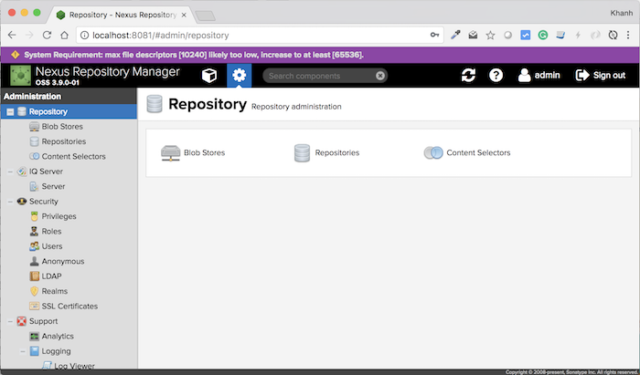 Create Role in Nexus Repository Manager