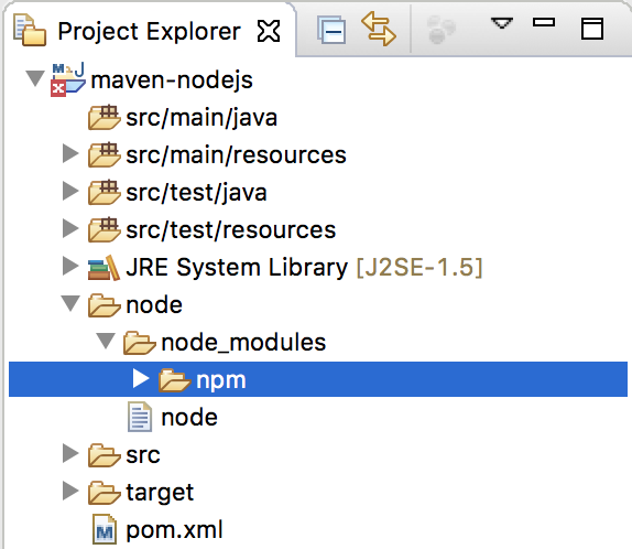 Manage Node.js dependencies with frontend-maven-plugin