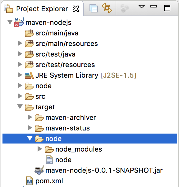 Manage Node.js dependencies with frontend-maven-plugin