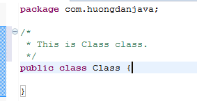 Structure of a Java class