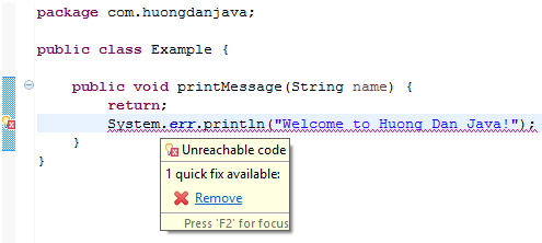 Define a method in Java