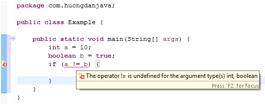 Relational operators in Java
