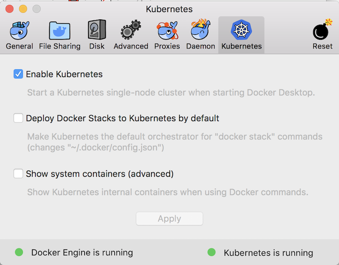 Install Kubernetes using Docker on macOS