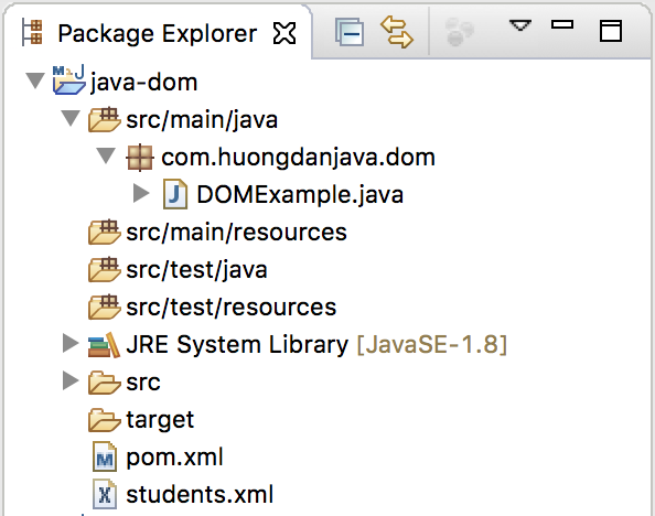 Read XML file using DOM in Java