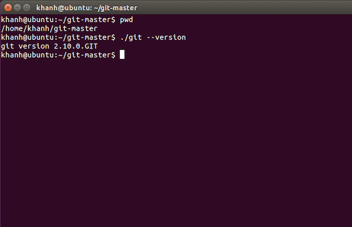 Install Git from source code on Ubuntu