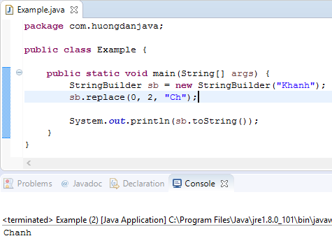 Learn about StringBuilder object in Java