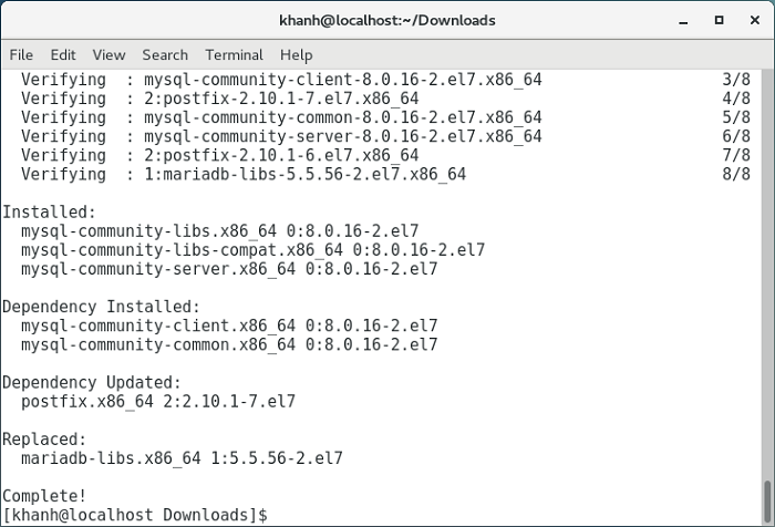 Install MySQL Community Server on CentOS 7