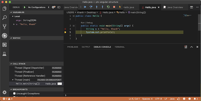 Java programming with Visual Studio Code