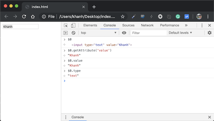 Distinguish DOM property and HTML attribute in web programming