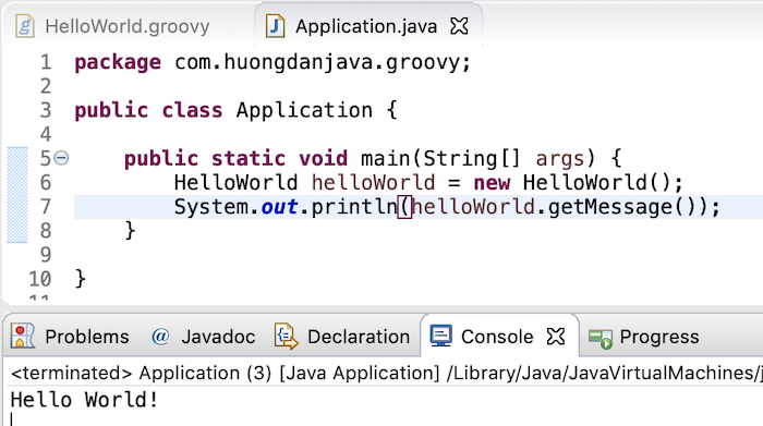 Compile code Groovy trong ứng dụng Java sử dụng Groovy Eclipse Maven plugin