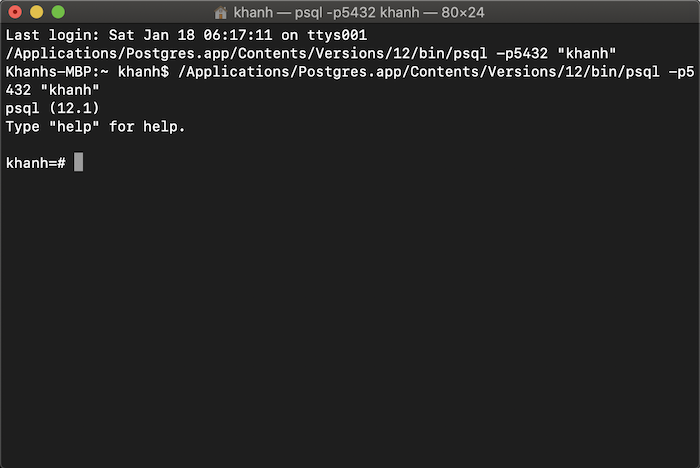 Install PostgreSQL server using Postgres.app on macOS