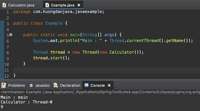 Khởi tạo và chạy một thread trong Java