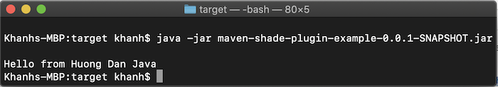 Build executable jar sử dụng Maven Shade Plugin